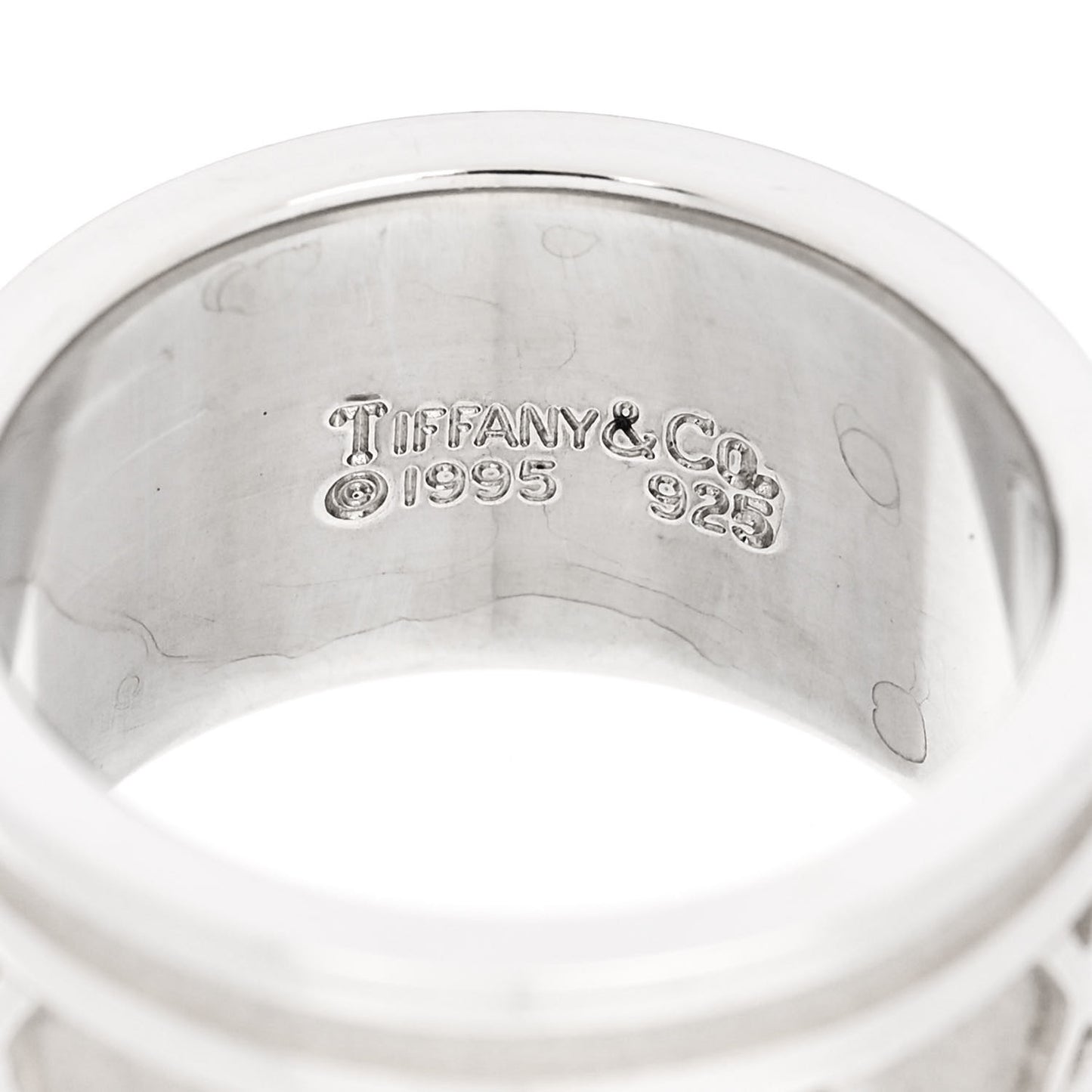 Sterling Silver 12mm Atlas Band Ring 55 7.25