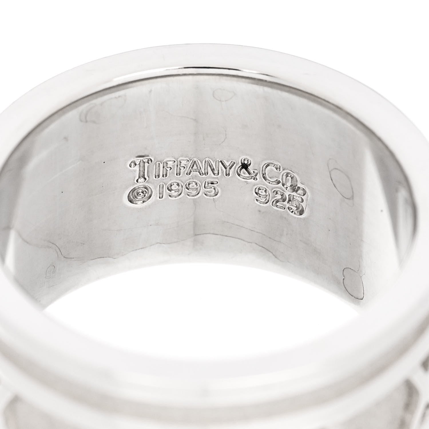 Tiffany Sterling Silver 12mm Atlas Band Ring 55 7.25 4 of 4