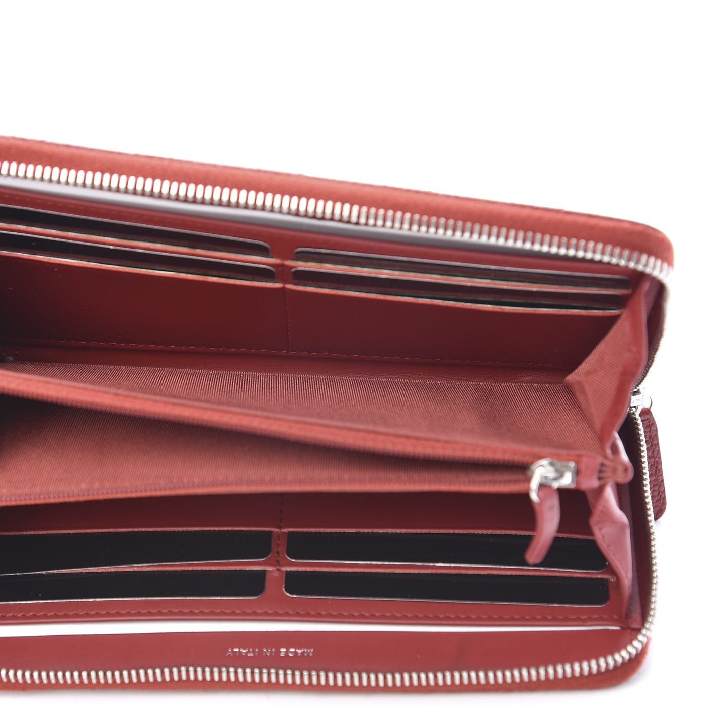 Caviar Quilted Large Gusset Zip Around Wallet Red