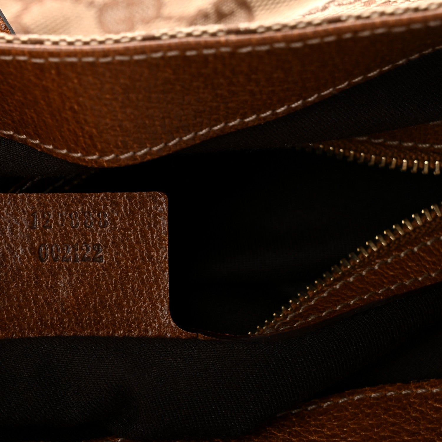 Gucci Monogram Piston Lock Jackie O Hobo Tan 7 of 10