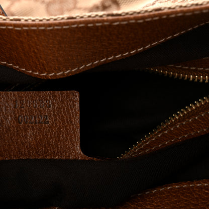 Gucci Monogram Piston Lock Jackie O Hobo Tan 7 of 10