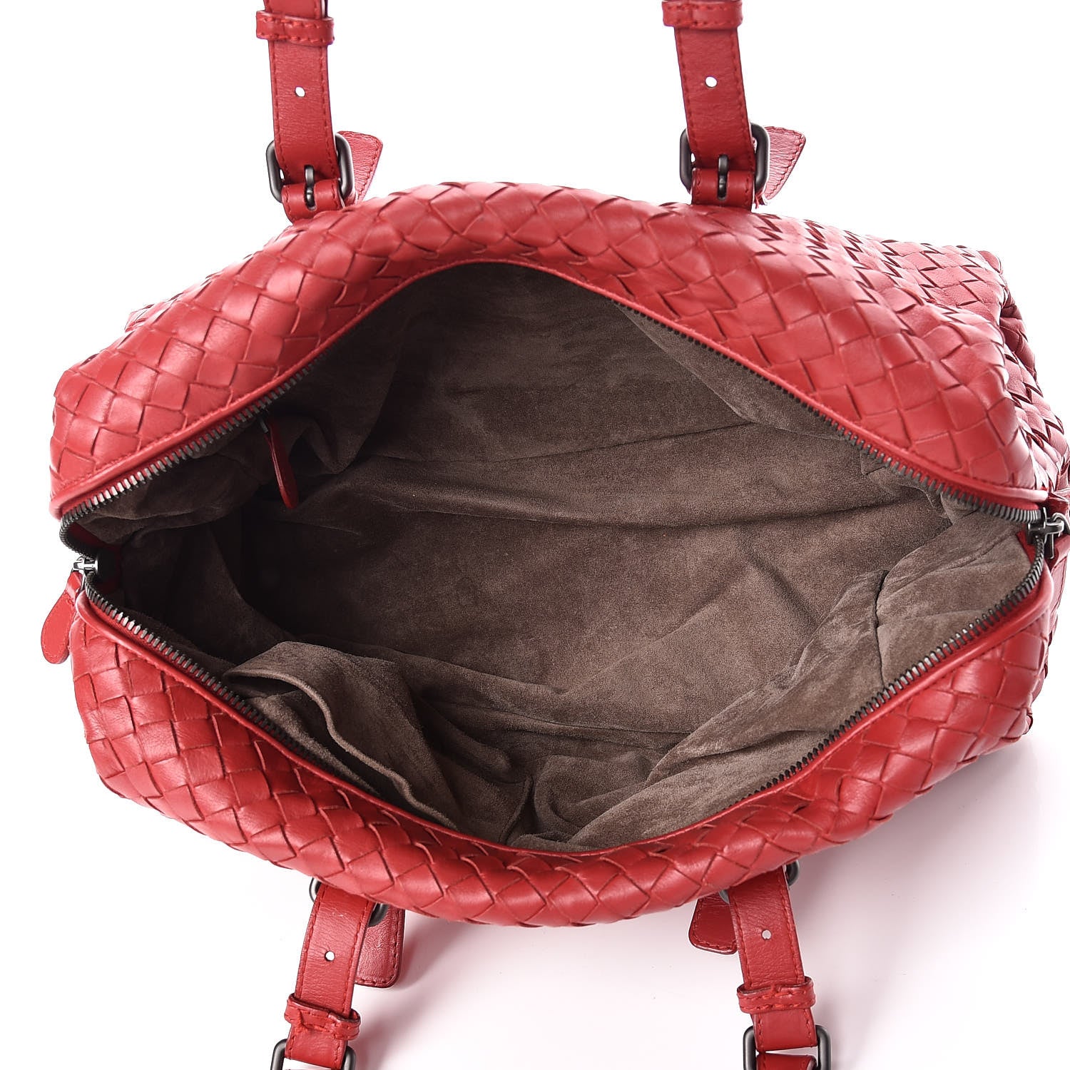 Bottega Veneta Nappa Intrecciato Boston Carmine 5 of 9
