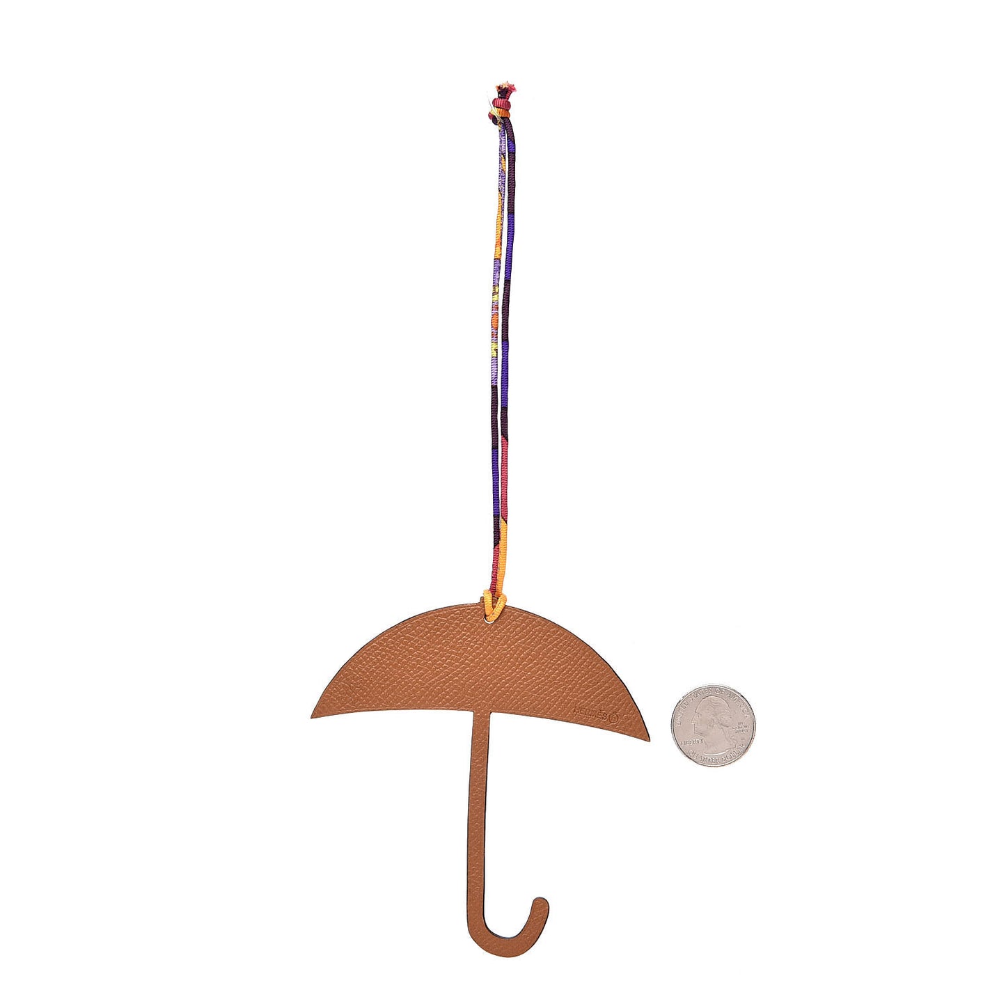 Togo Epsom Petit H Empire State Building Bag Umbrella Orange Gold