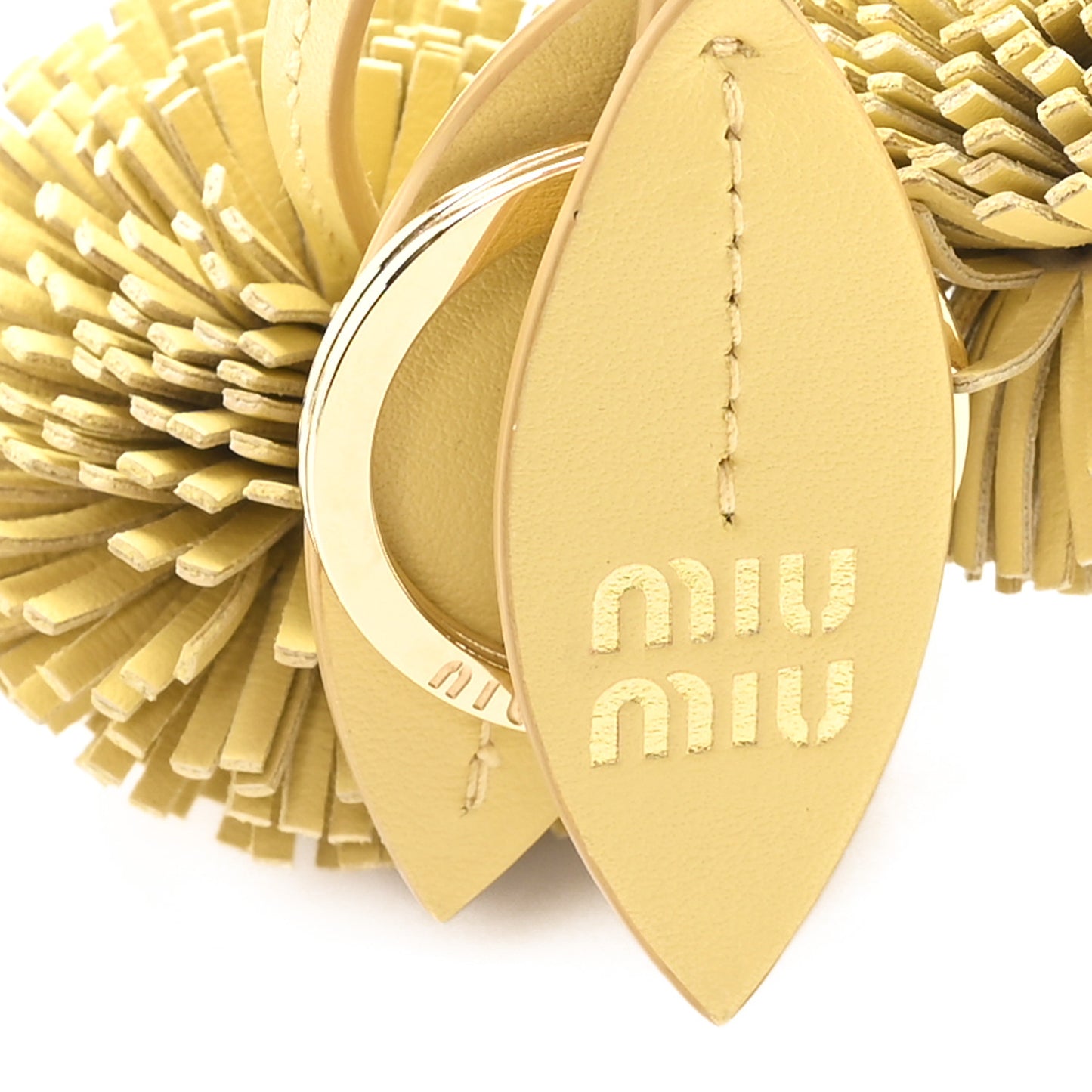 Calfskin Trick Bag Charm Vanilla