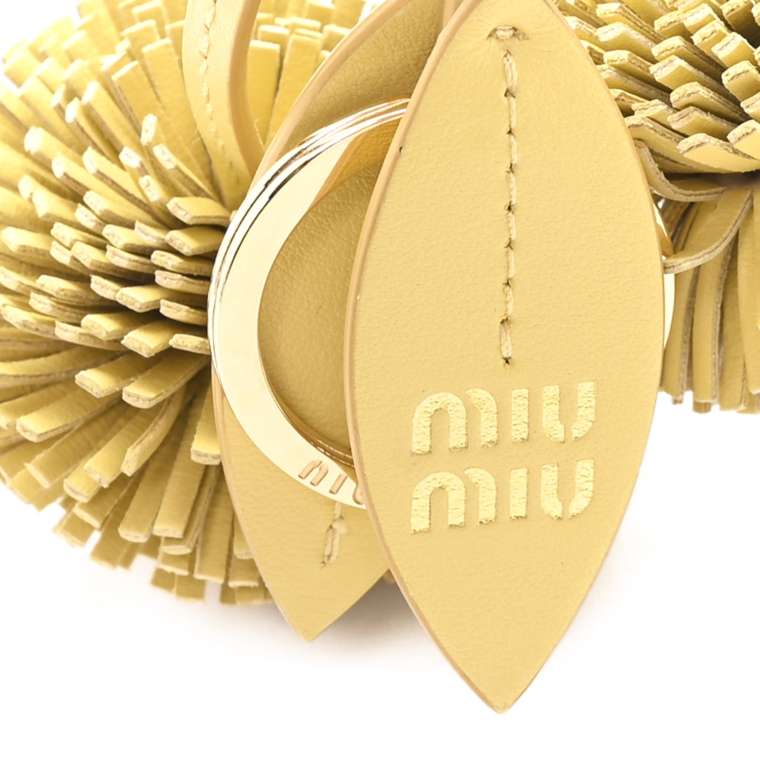 Miu Miu Calfskin Trick Bag Charm Vanilla 3 of 3