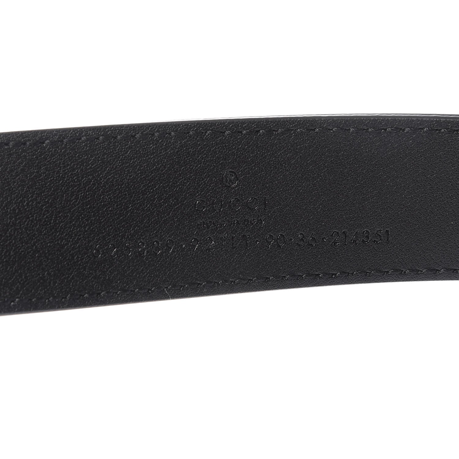 Gucci GG Supreme Monogram Matte Plutone Calfskin Double G 30mm Belt 90 36 Beige Ebony Black 4 of 5