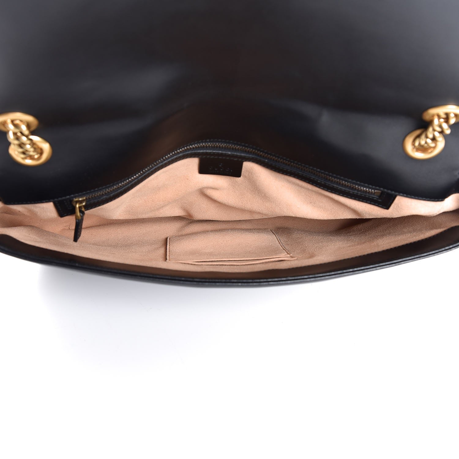 Gucci Calfskin Matelasse Large GG Marmont Shoulder Bag Black 5 of 7