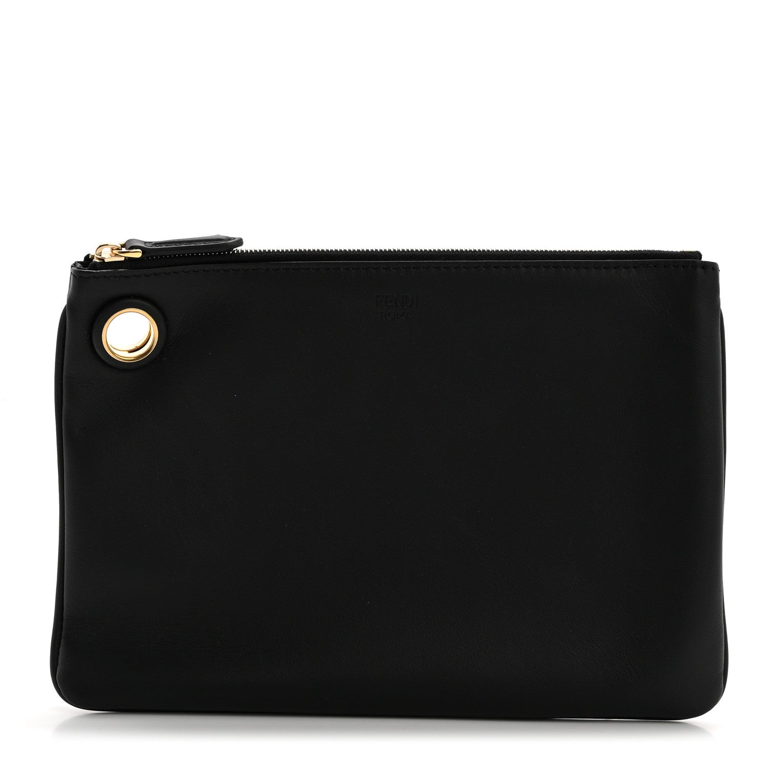Fendi Vitello Century Snakeskin F is Fendi Tri-Color Triplette Pouch Set Powder Camelia Black 2 of 19