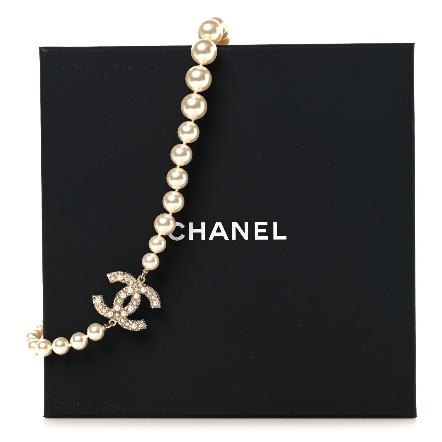 Chanel Pearl CC 100th Anniversary Necklace Light Gold 5 of 5