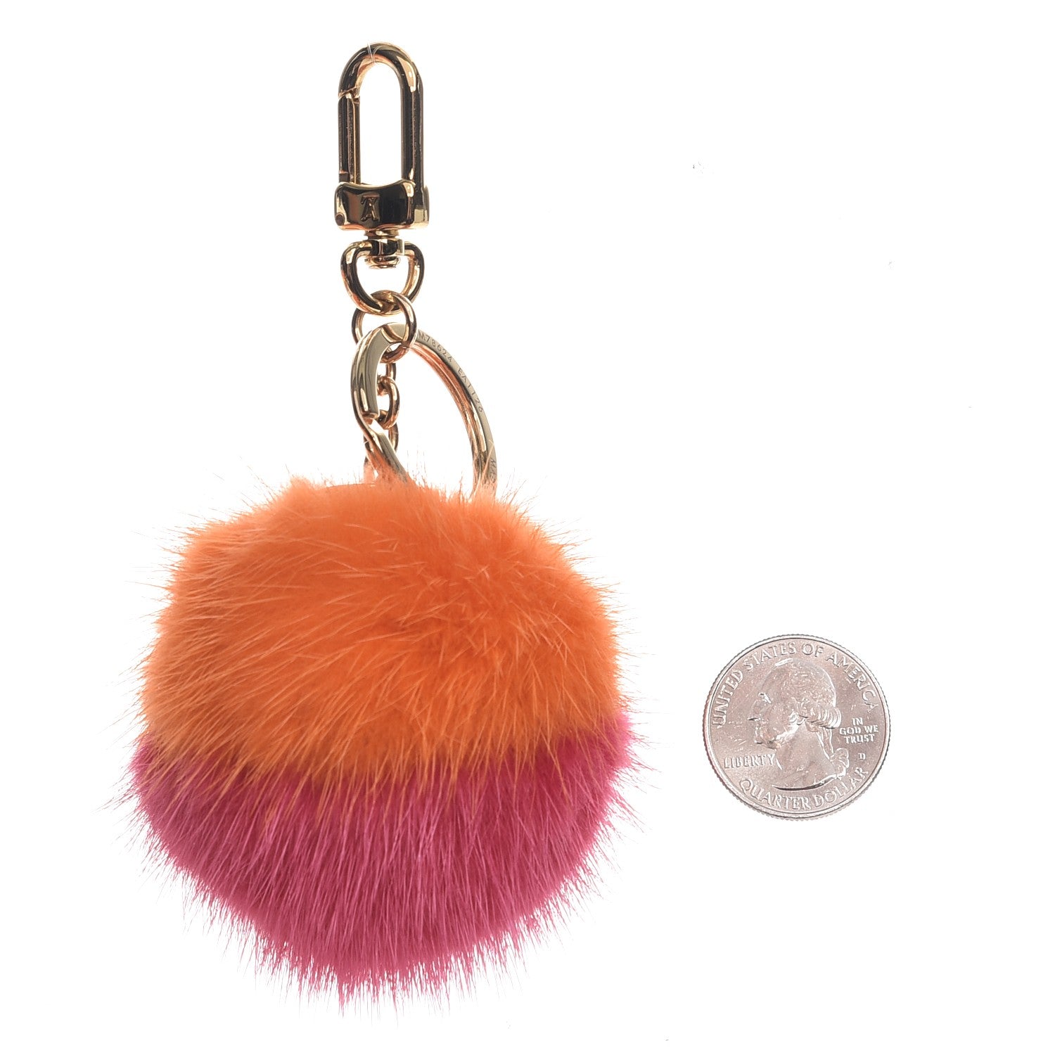 Louis Vuitton Mink Fluo Bubble Bag Charm Key Holder Orange 2 of 5