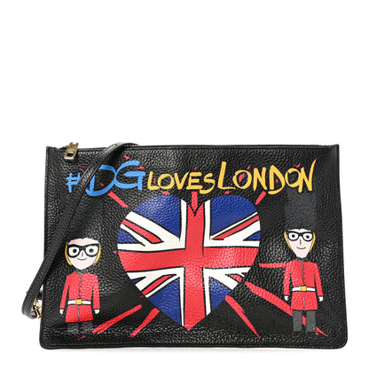 Dolce & Gabbana Calfskin DG Loves London Crossbody Black 1 of 9
