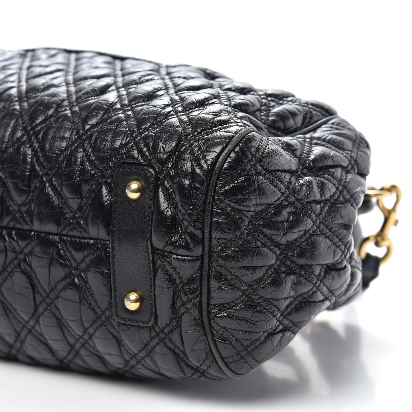 Calfskin Quilted Stam Black