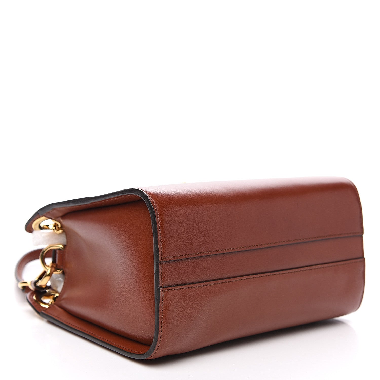 Chloe Shiny Calfskin Mini Annie Shoulder Bag Sepia Brown 3 of 7