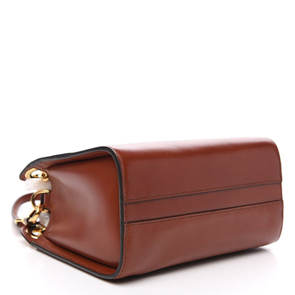 Chloe Shiny Calfskin Mini Annie Shoulder Bag Sepia Brown 3 of 7