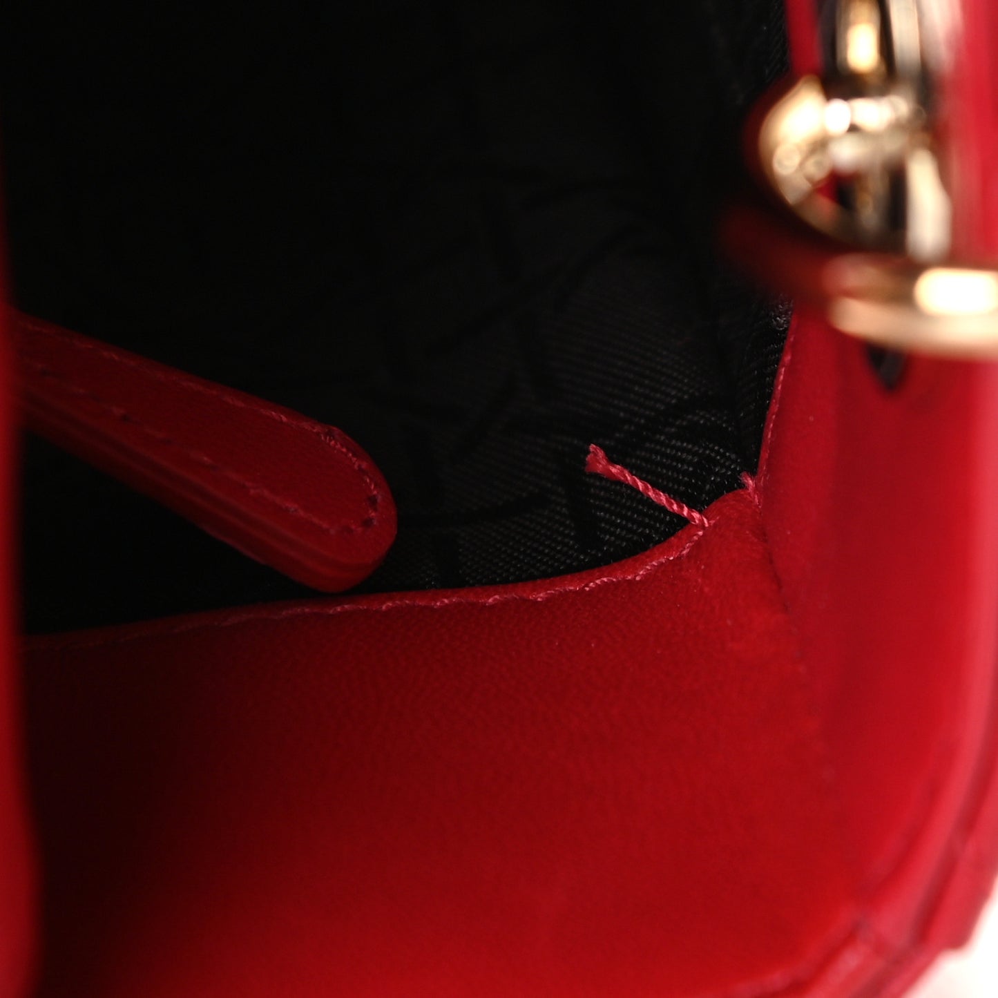 Lambskin Cannage Small My Lady Dior Red