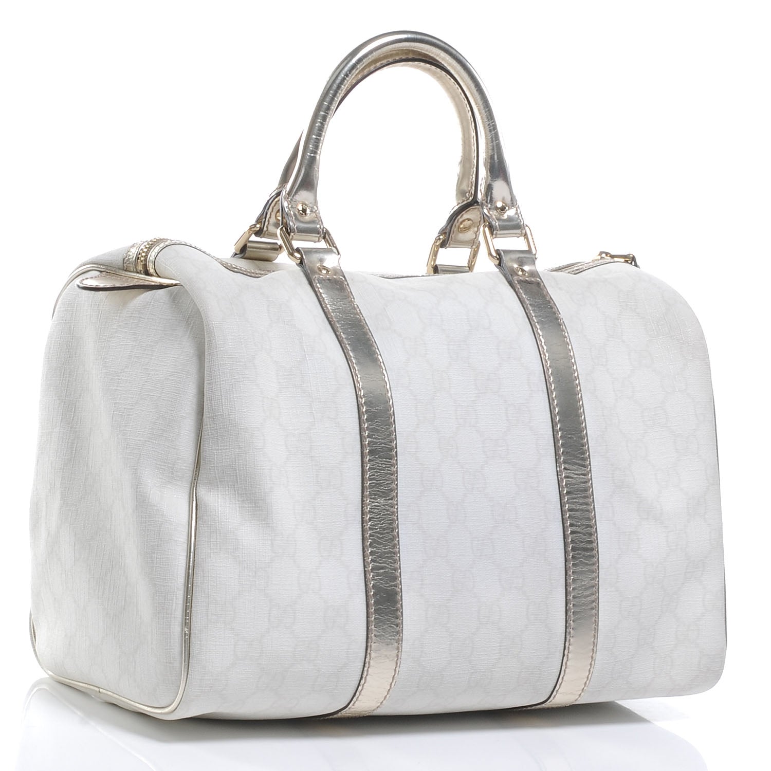 Gucci Monogram Medium Joy Boston Metallic 3 of 7