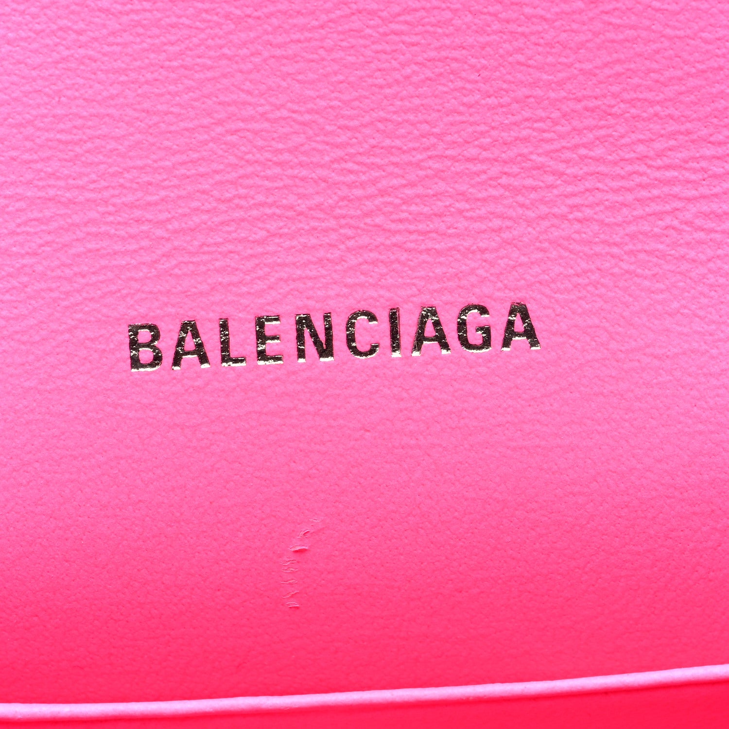 Balenciaga Shiny Box Calfskin XS Hourglass Wallet On Chain Fluo Pink 6 of 9