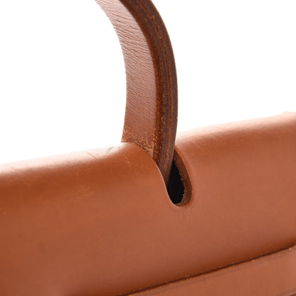 Hermes Toile Vache Calfskin Herbag 30 PM Black Natural 11 of 21