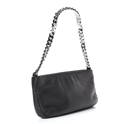Chanel Lambskin Double Stitched Shoulder Bag Black 2 of 14