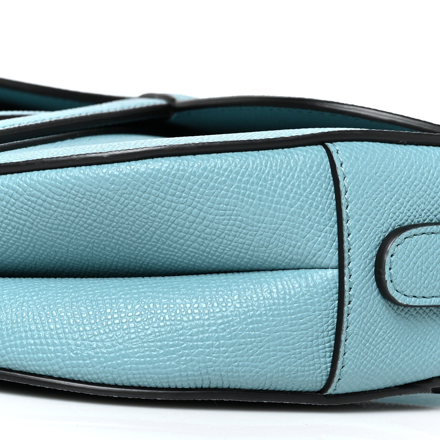 Christian Dior Grained Calfskin Saddle Bag Azure Blue 10 of 10