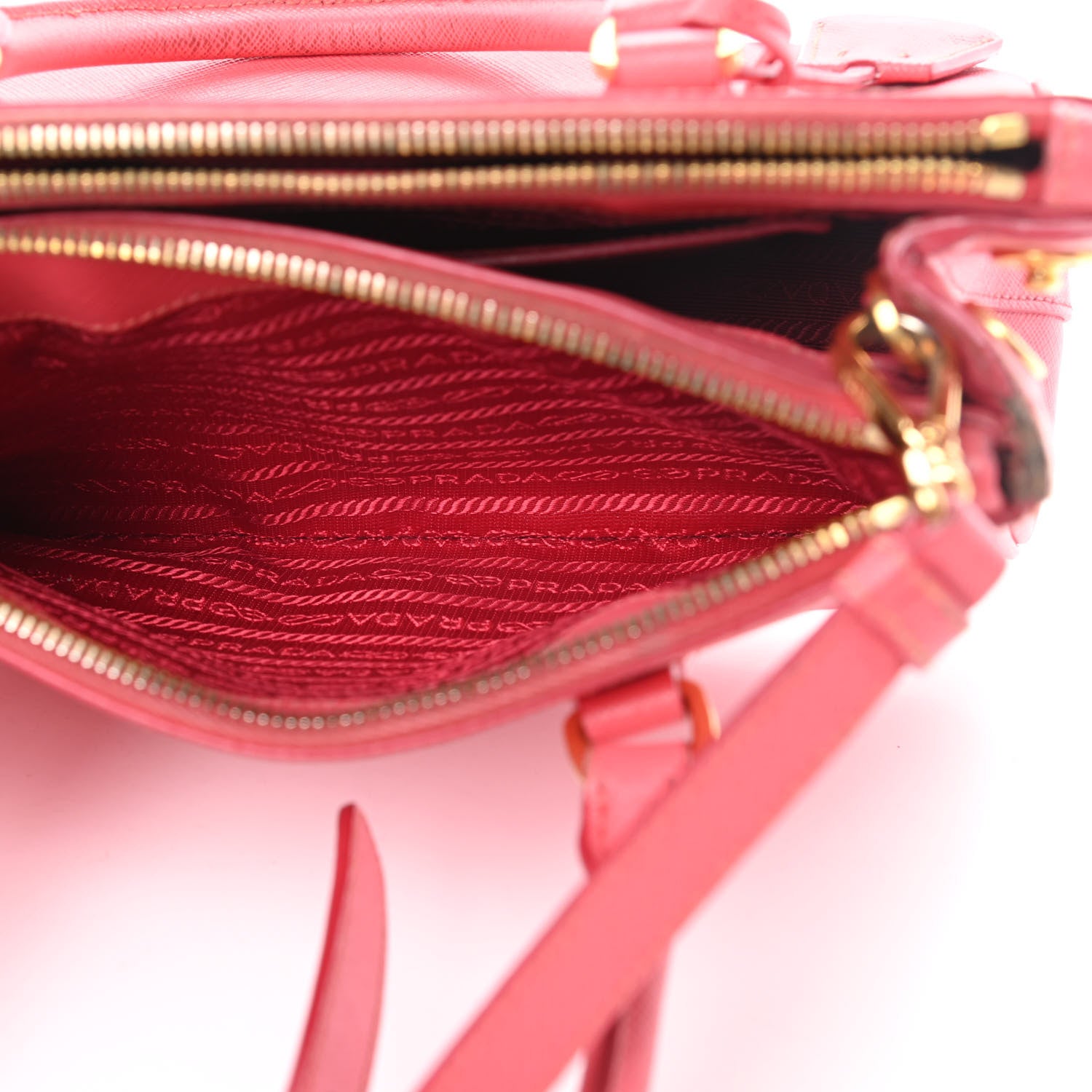 Prada Saffiano Mini Galleria Double Zip Tote Fragola 7 of 23