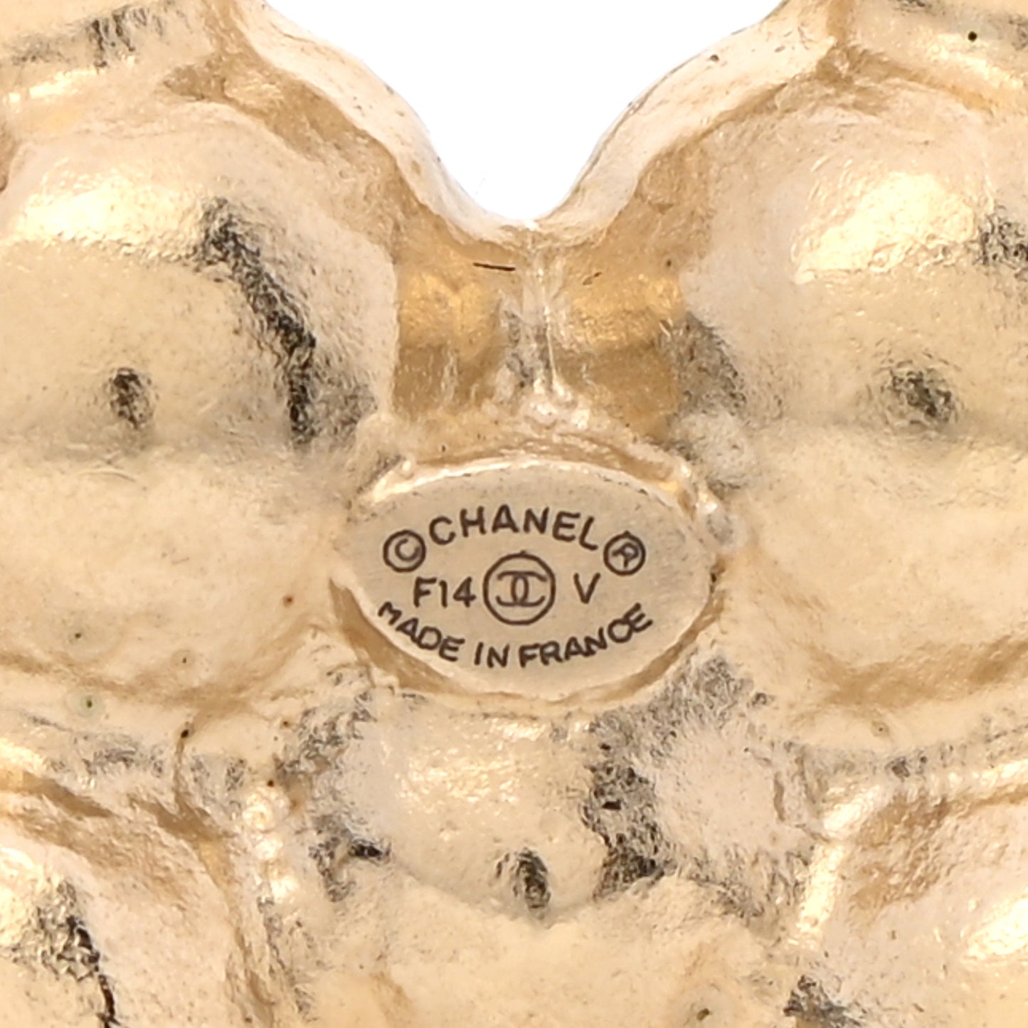 Pearl CC Brooch Gold Pearly White