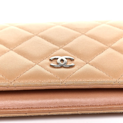 Chanel Lambskin Quilted Yen Wallet Beige 17 of 23