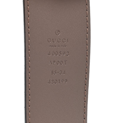 Gucci Calfskin Double G 40mm Belt 85 34 Porcelain Rose 5 of 6