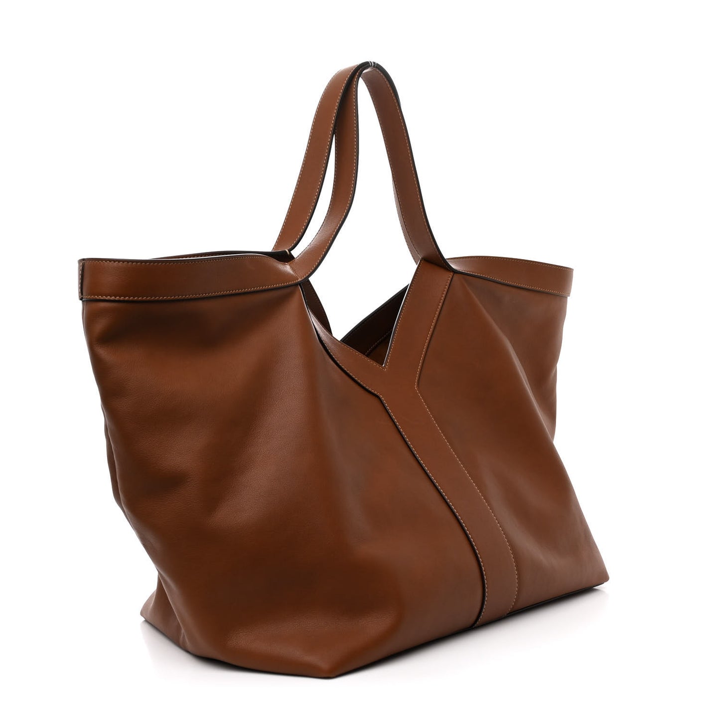 Calfskin Y Tote Brick