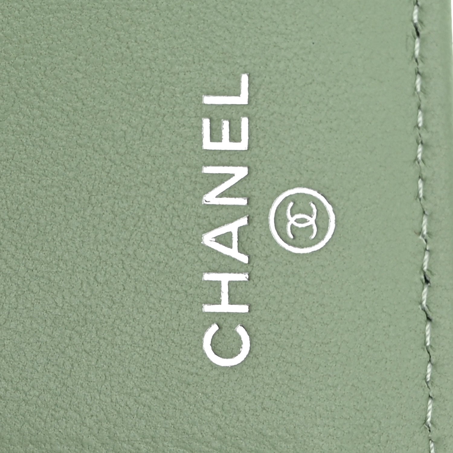 Chanel Caviar Quilted Crystal Star Wallet White Green 6 of 8