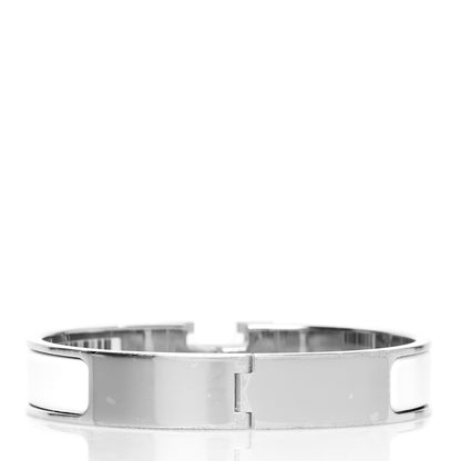 Hermes Enamel Narrow Clic Clac H Bracelet GM White 3 of 5