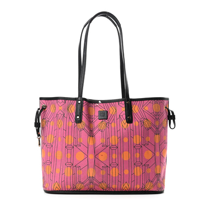 MCM Visetos Medium Project Reversible Shopper Tote Cognac 10 of 15