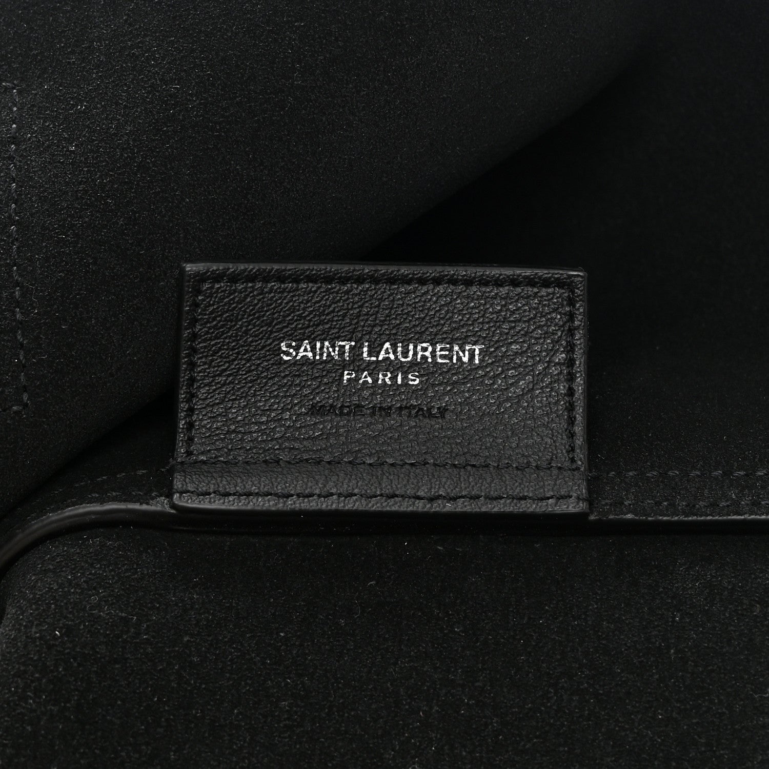 Saint Laurent Calfskin Large Fringe Shopping Tote Black 7 of 12