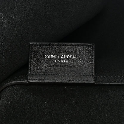 Saint Laurent Calfskin Large Fringe Shopping Tote Black 7 of 12