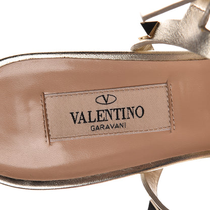 Valentino Garavani Metallic Nappa Rockstud 90mm City Sandals 38.5 Skin 6 of 14