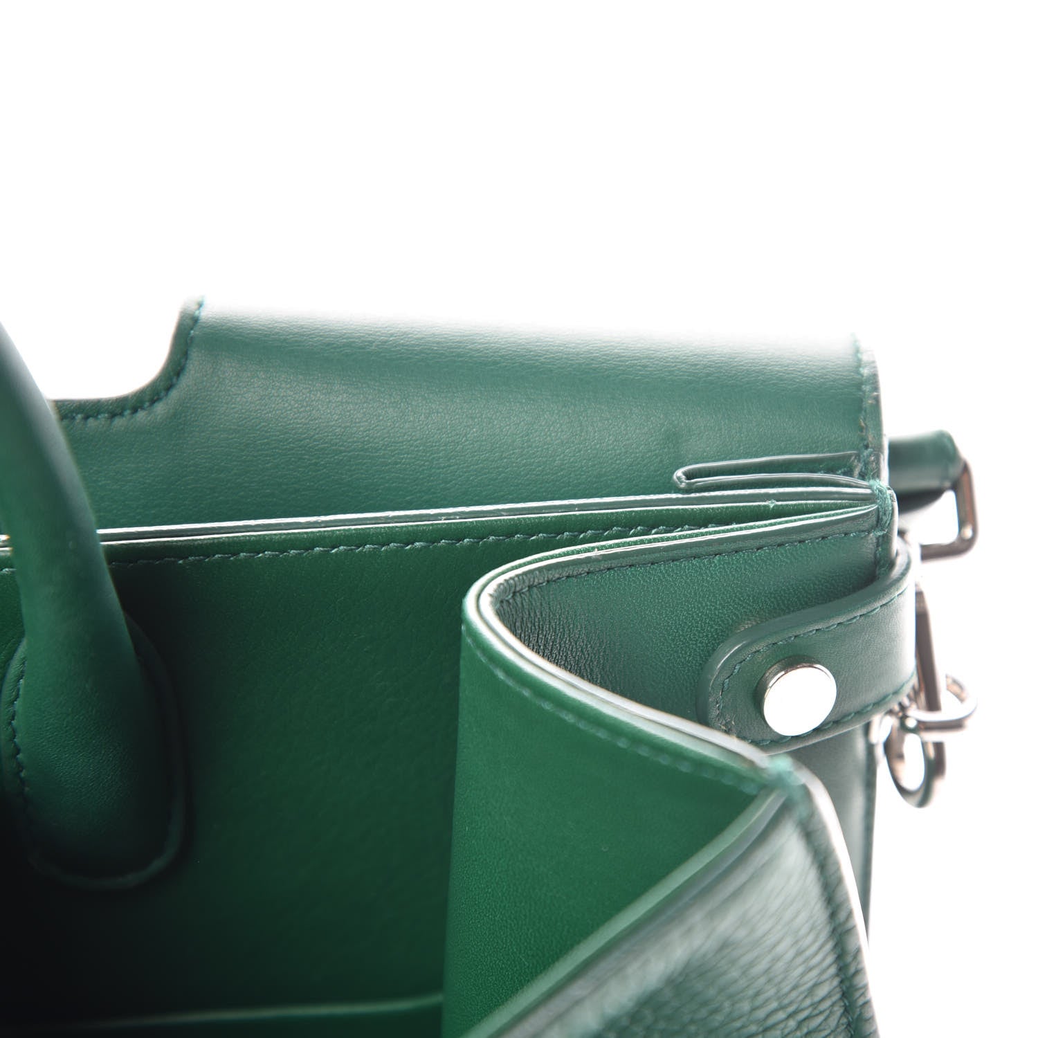 Christian Dior Grained Calfskin Medium Diorever Flap Green 12 of 13