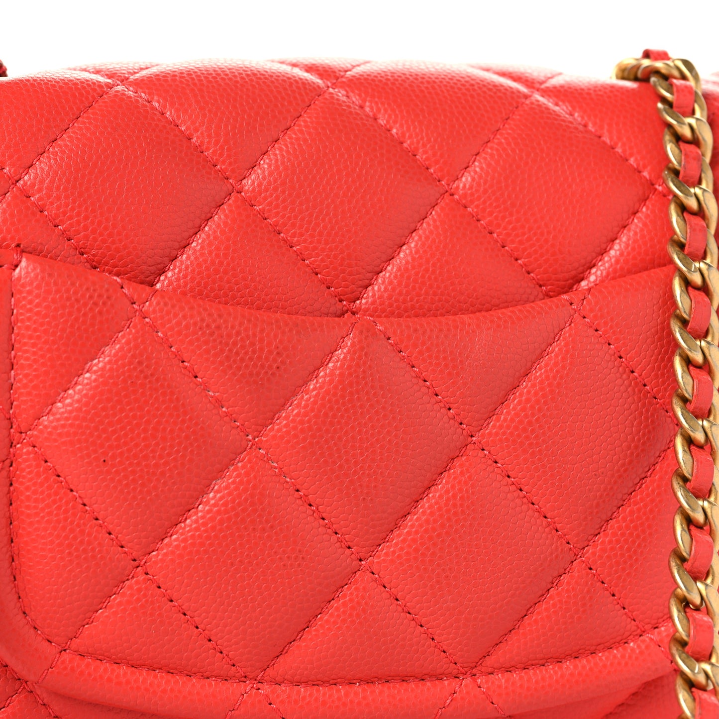 Caviar Quilted Mini Sweet Classic Flap Red