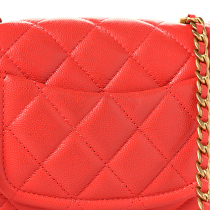 Chanel Caviar Quilted Mini Sweet Classic Flap Red 11 of 11