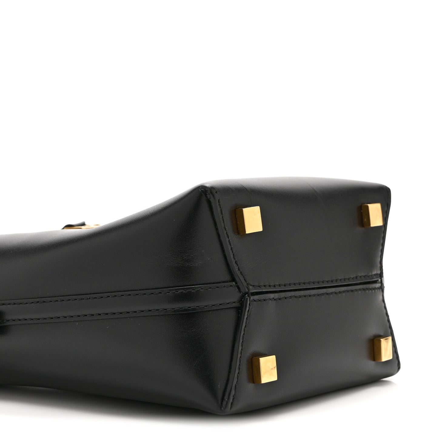 Shiny Calfskin Le 37 Mini Bucket Bag Black