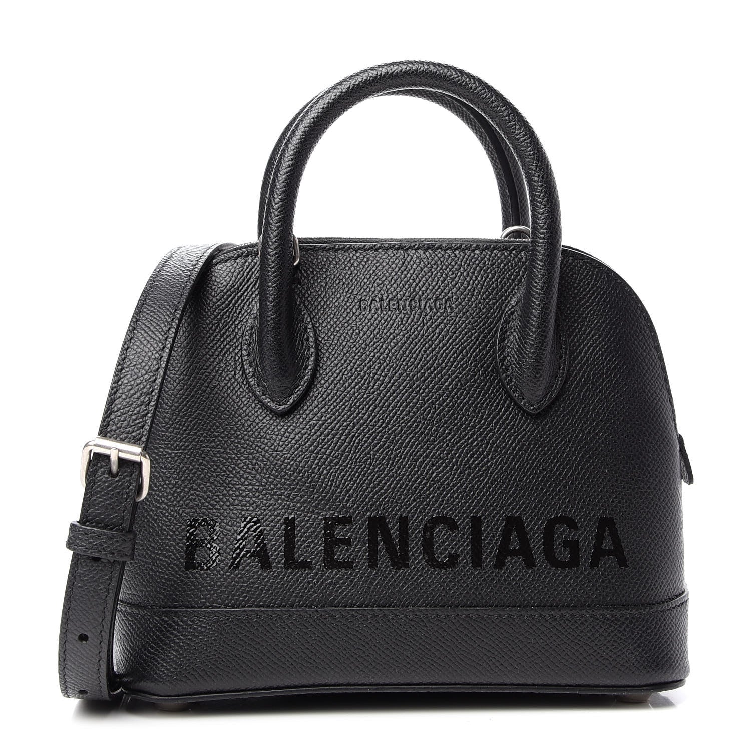 Balenciaga Signature Grained Calfskin XXS Ville Top Handle Bag Black 1 of 8