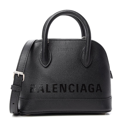 Balenciaga Signature Grained Calfskin XXS Ville Top Handle Bag Black 1 of 8