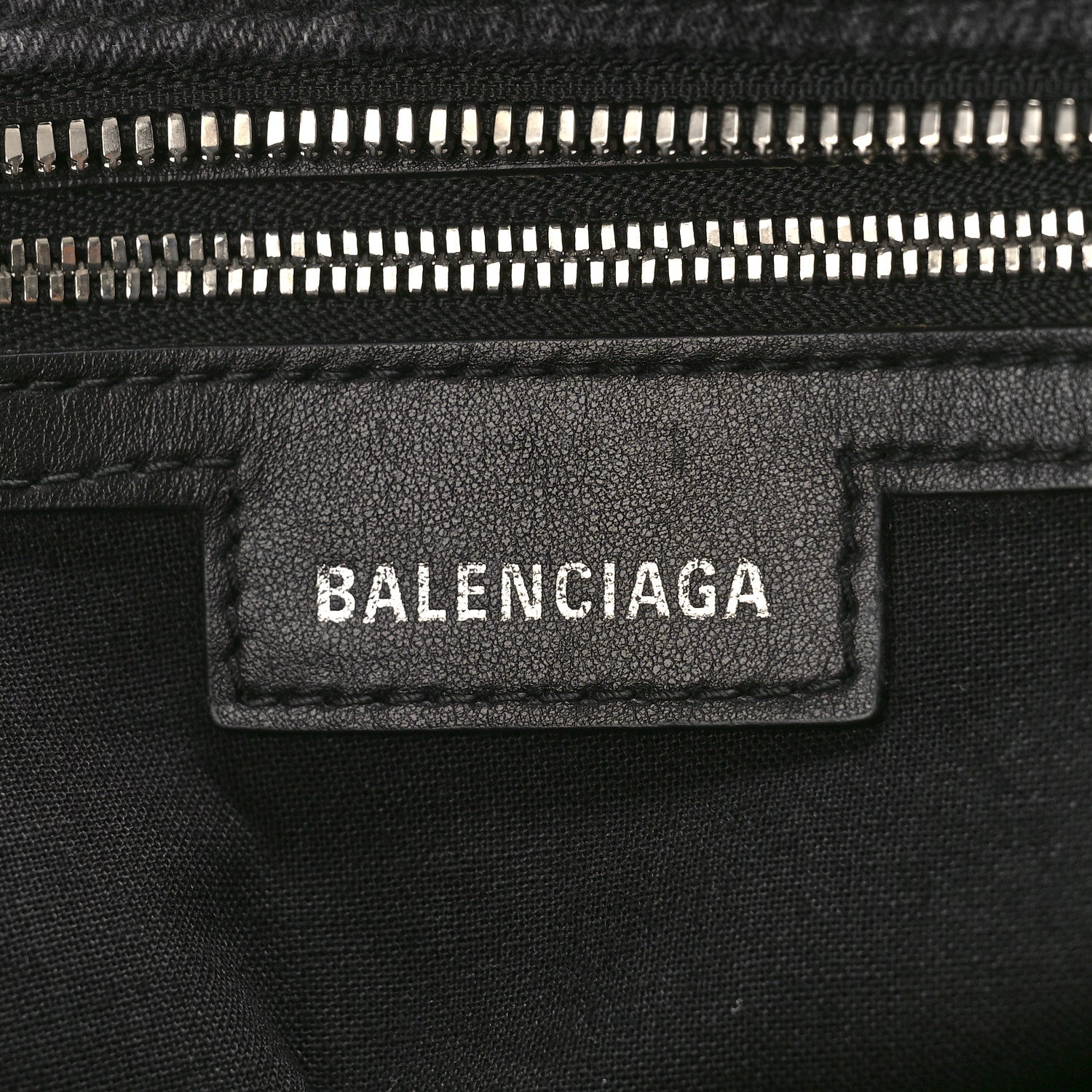 Balenciaga Washed Denim BB Monogram Neo Cagole City Handbag Black 6 of 8