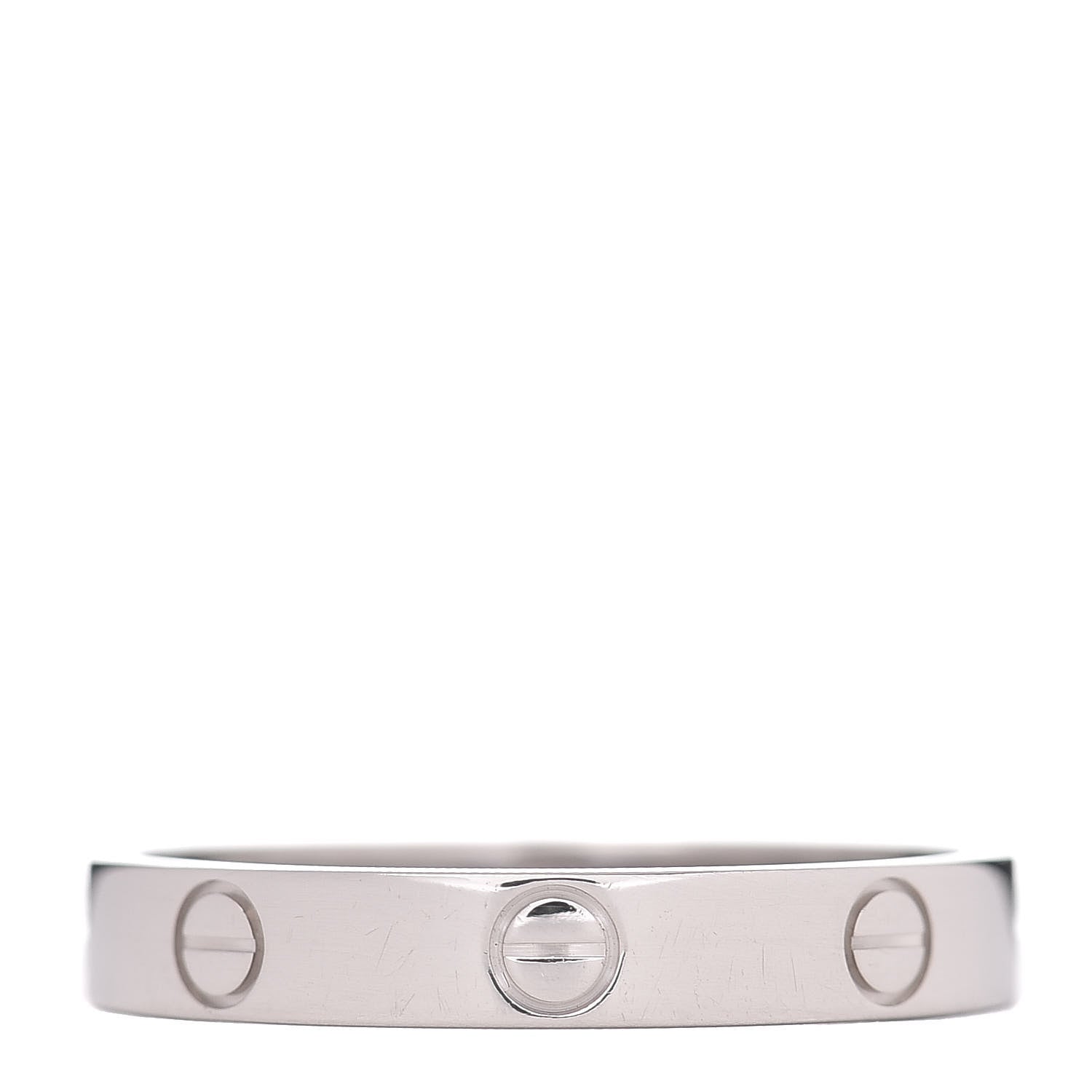 Cartier 18K White Gold 3.5mm LOVE Wedding Band Ring 60 9 3 of 4