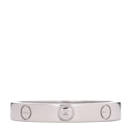 Cartier 18K White Gold 3.5mm LOVE Wedding Band Ring 60 9 3 of 4