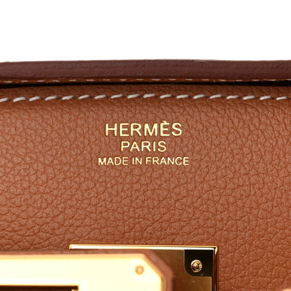 Hermes Evercolor Shoulder Birkin Light 29 Gold 6 of 10