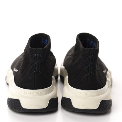 Balenciaga Ribbed Effect Knit Hi Speed Sneakers 40 Black Bleu 5 of 11