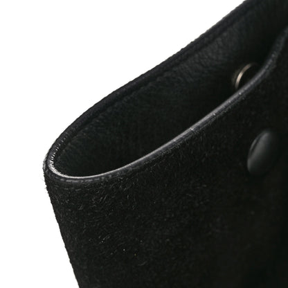 Celine Drummed Calfskin Suede Small Trapeze Black 10 of 10