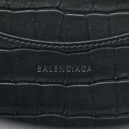 Balenciaga Semi Matte Calfskin Crocodile Embossed Neo Classic Black Hardware Large City Black 5 of 9