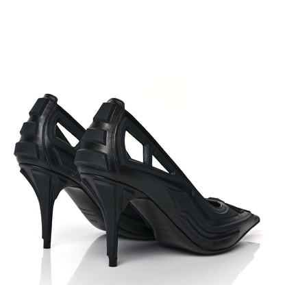Balenciaga Silicone Calfskin Pointed 80mm Pumps 38.5 Black 4 of 9