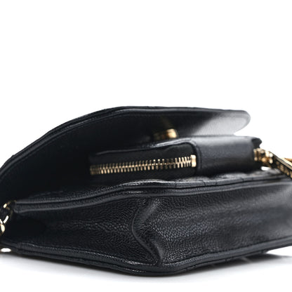 Chanel Caviar Quilted Business Affinity Clutch With Chain Black 8 of 10